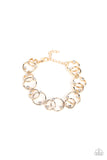 The Universe Revolves Around Me - Gold Bracelet - Paparazzi Accessories Bracelet Bedazzle Me Pretty Mobile Fashion Boutique