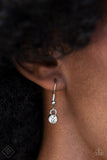 The Upper Echelon - White Necklace - Paparazzi Accessories Necklace Bedazzle Me Pretty Mobile Fashion Boutique