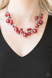 The Upstater - Red Necklace - Paparazzi Accessories Necklace Bedazzle Me Pretty Mobile Fashion Boutique