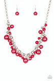 The Upstater - Red Necklace - Paparazzi Accessories Necklace Bedazzle Me Pretty Mobile Fashion Boutique