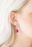 The Upstater - Red Necklace - Paparazzi Accessories Necklace Bedazzle Me Pretty Mobile Fashion Boutique