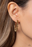 The Way You Make Me WHEEL - Gold Earrings - Paparazzi Accessories Earrings Bedazzle Me Pretty Mobile Fashion Boutique