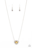 The Whole Package - Yellow Necklace - Paparazzi Accessories Necklace Bedazzle Me Pretty Mobile Fashion Boutique