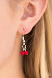 The Whole Shebang - Red Necklace - Paparazzi Accessories Necklace Bedazzle Me Pretty Mobile Fashion Boutique