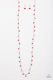 The Whole Shebang - Red Necklace - Paparazzi Accessories Necklace Bedazzle Me Pretty Mobile Fashion Boutique