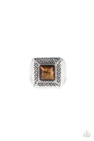 The Wrangler - Brown Ring - Paparazzi Accessories Ring Bedazzle Me Pretty Mobile Fashion Boutique