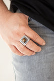 The Wrangler - Brown Ring - Paparazzi Accessories Ring Bedazzle Me Pretty Mobile Fashion Boutique
