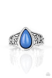 The ZEST Of Intentions - Blue Ring - Paparazzi Accessories Ring Bedazzle Me Pretty Mobile Fashion Boutique