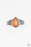 The Zest Of Intentions - Orange Ring - Paparazzi Accessories Ring Bedazzle Me Pretty Mobile Fashion Boutique