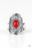 The ZEST Of The ZEST - Red Ring - Paparazzi Accessories Ring Bedazzle Me Pretty Mobile Fashion Boutique