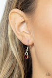 There She GLOWS! - Red Necklace - Paparazzi Accessories Necklace Bedazzle Me Pretty Mobile Fashion Boutique