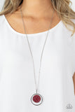 There She GLOWS! - Red Necklace - Paparazzi Accessories Necklace Bedazzle Me Pretty Mobile Fashion Boutique