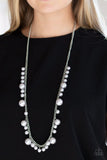 Theres Always Room At The Top - Silver Necklace - Paparazzi Accessories Necklace Bedazzle Me Pretty Mobile Fashion Boutique