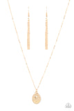 They Call Me Mama - Gold Necklace - Paparazzi Accessories Necklace FS-Bedazzle Me Pretty Mobile Fashion Boutique
