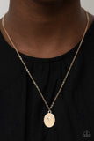 They Call Me Mama - Gold Necklace - Paparazzi Accessories Necklace FS-Bedazzle Me Pretty Mobile Fashion Boutique
