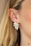 They See Me Glowin - Gold Post Earrings - Paparazzi Accessories Post Earrings Bedazzle Me Pretty Mobile Fashion Boutique