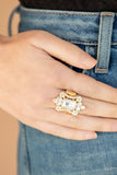 Things That Go Boom! - Gold Ring - Paparazzi Accessories Ring Bedazzle Me Pretty Mobile Fashion Boutique