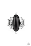 This BADLAND Is My BADLAND - Black Ring - Paparazzi Accessories Ring Bedazzle Me Pretty Mobile Fashion Boutique