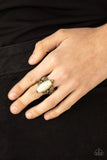 This BADLAND Is My BADLAND - Brass Ring - Paparazzi Accessories Ring Bedazzle Me Pretty Mobile Fashion Boutique