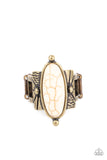 This BADLAND Is My BADLAND - Brass Ring - Paparazzi Accessories Ring Bedazzle Me Pretty Mobile Fashion Boutique