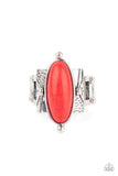 This BADLAND Is My BADLAND - Red Ring - Paparazzi Accessories Ring Bedazzle Me Pretty Mobile Fashion Boutique