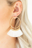 This Is Sparta! - Gold Earrings - Paparazzi Accessories Earrings Bedazzle Me Pretty Mobile Fashion Boutique