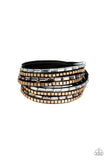 This Time With Attitude - Black Bracelet - Paparazzi Accessories Bracelet Bedazzle Me Pretty Mobile Fashion Boutique