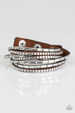 This Time With Attitude - Brown Bracelet - Paparazzi Accessories Bracelet Bedazzle Me Pretty Mobile Fashion Boutique