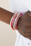 This Time With Attitude - Pink Bracelet - Paparazzi Accessories Bracelet Bedazzle Me Pretty Mobile Fashion Boutique