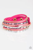 This Time With Attitude - Pink Bracelet - Paparazzi Accessories Bracelet Bedazzle Me Pretty Mobile Fashion Boutique