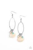 This Too SHELL Pass - Blue Earrings - Paparazzi Accessories Earrings Bedazzle Me Pretty Mobile Fashion Boutique