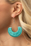 Threadbare Beauty - Blue Earrings - Paparazzi Accessories Earrings Bedazzle Me Pretty Mobile Fashion Boutique