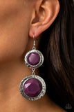 Thrift Shop Stop - Purple Earrings - Paparazzi Accessories Earrings Bedazzle Me Pretty Mobile Fashion Boutique