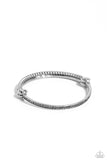 Thrilling Texture - Silver Bracelet - Paparazzi Accessories Bracelet Bedazzle Me Pretty Mobile Fashion Boutique