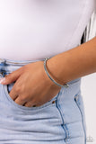 Thrilling Texture - Silver Bracelet - Paparazzi Accessories Bracelet Bedazzle Me Pretty Mobile Fashion Boutique