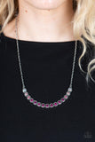 Throwing SHADES - Pink Necklace - Paparazzi Accessories Necklace FS-Bedazzle Me Pretty Mobile Fashion Boutique
