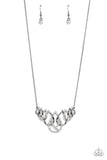 Thunderstruck Teardrops - Black Necklace - Paparazzi Accessories Necklace Bedazzle Me Pretty Mobile Fashion Boutique