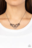 Thunderstruck Teardrops - Black Necklace - Paparazzi Accessories Necklace Bedazzle Me Pretty Mobile Fashion Boutique