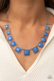 Tic Tac TREND - Blue Necklace - Paparazzi Accessories Necklace Bedazzle Me Pretty Mobile Fashion Boutique