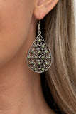Tick, Tick, BLOOM! - Green Earrings - Paparazzi Accessories Earrings Bedazzle Me Pretty Mobile Fashion Boutique