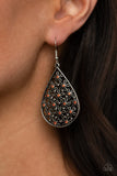 Tick, Tick, BLOOM! - Orange Earrings - Paparazzi Accessories Earrings Bedazzle Me Pretty Mobile Fashion Boutique