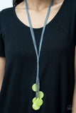 Tidal Tassels - Green Necklace - Paparazzi Accessories Necklace FS-Bedazzle Me Pretty Mobile Fashion Boutique