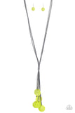 Tidal Tassels - Green Necklace - Paparazzi Accessories Necklace FS-Bedazzle Me Pretty Mobile Fashion Boutique