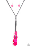 Tidal Tassels - Pink Necklace - Paparazzi Accessories Necklace Bedazzle Me Pretty Mobile Fashion Boutique