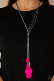 Tidal Tassels - Pink Necklace - Paparazzi Accessories Necklace Bedazzle Me Pretty Mobile Fashion Boutique