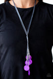 Tidal Tassels - Purple Necklace - Paparazzi Accessories Necklace Bedazzle Me Pretty Mobile Fashion Boutique
