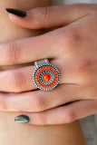 Tide Pools - Red Ring - Paparazzi Accessories Ring Bedazzle Me Pretty Mobile Fashion Boutique