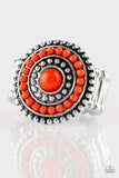 Tide Pools - Red Ring - Paparazzi Accessories Ring Bedazzle Me Pretty Mobile Fashion Boutique