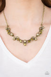 Tie The Knot - Brass Necklace - Paparazzi Accessories Necklace Bedazzle Me Pretty Mobile Fashion Boutique