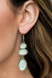 Tiers Of Tranquility - Blue Earrings - Paparazzi Accessories Earrings Bedazzle Me Pretty Mobile Fashion Boutique